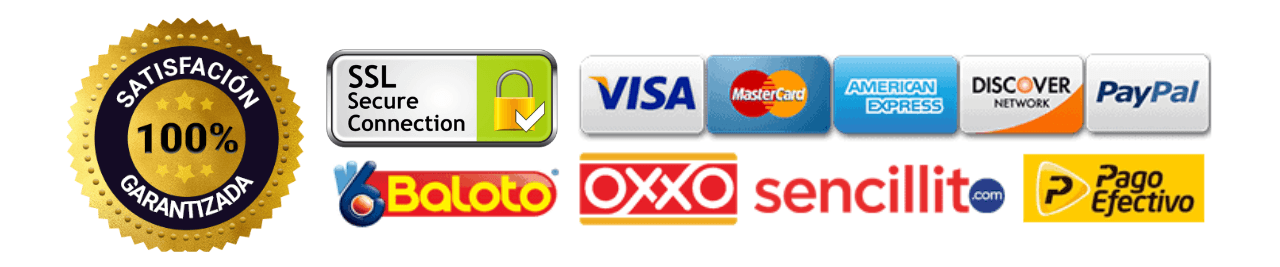Métodos de pago disponibles